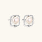 Pearl Halo Studs