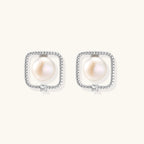 Pearl Halo Studs