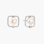 Pearl Halo Studs