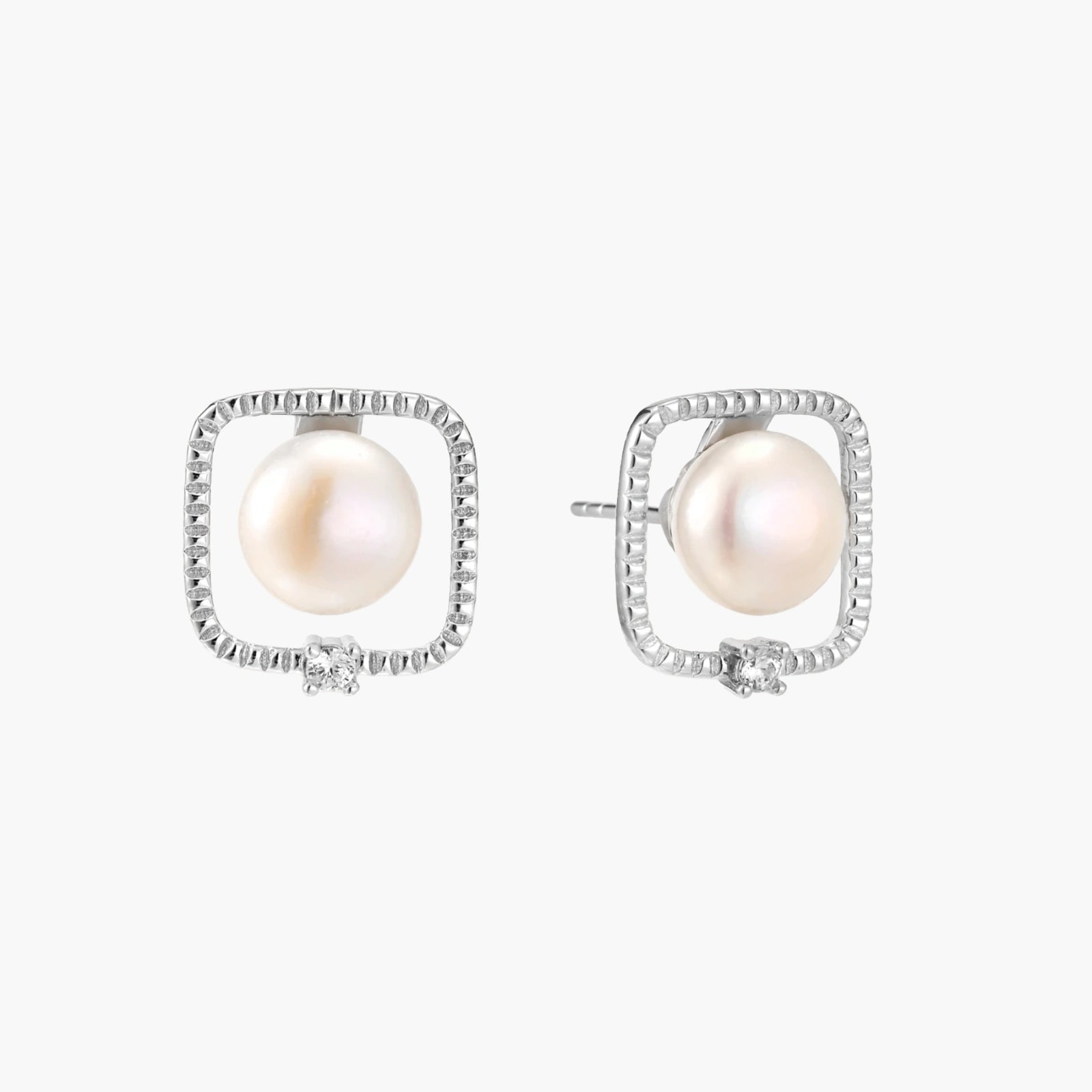 Pearl Halo Studs