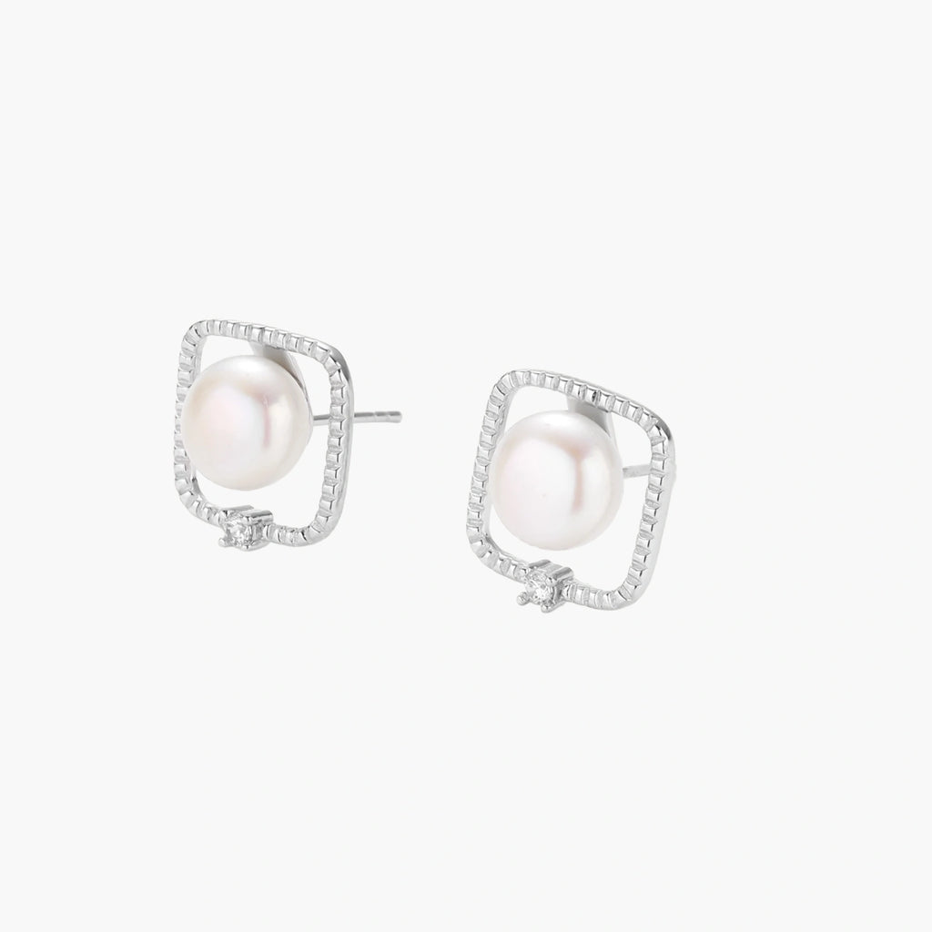 Pearl Halo Studs