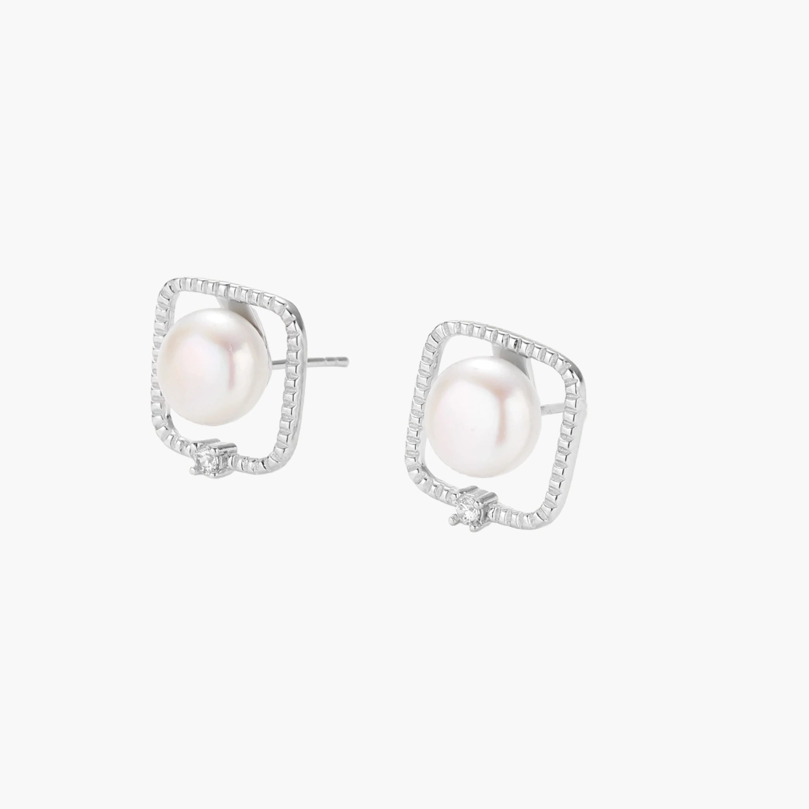 Pearl Halo Studs